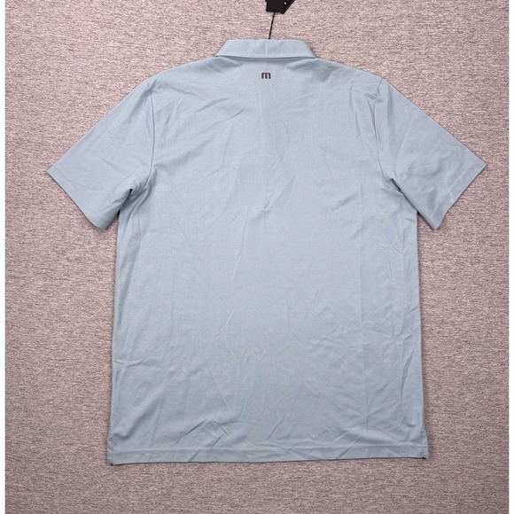 Travis Mathew Polo Shirt Mens Size XXL 2XL Blue Even Money Golf City Outdoor NEW - Picture 2 of 8